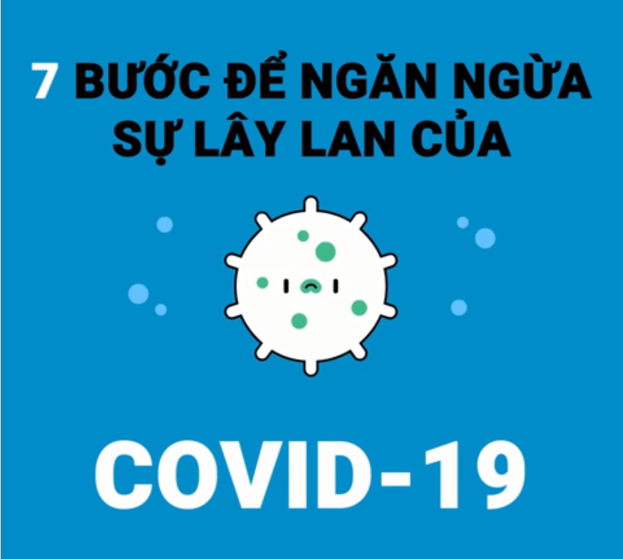 7 bước để ngăn ngừa sự lây lan của COVID-19 (theo WHO tại Việt Nam)