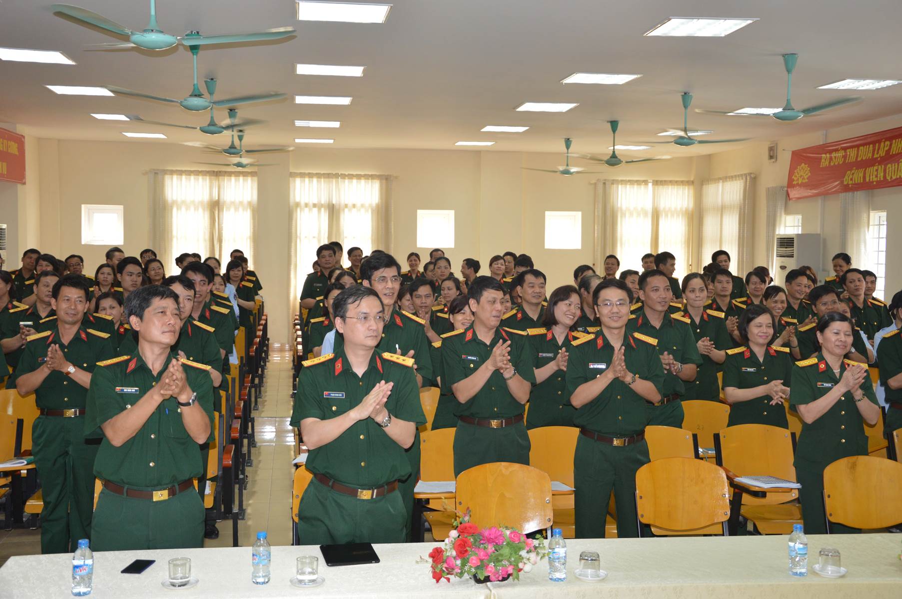 A blood donation event with people donating blood.2