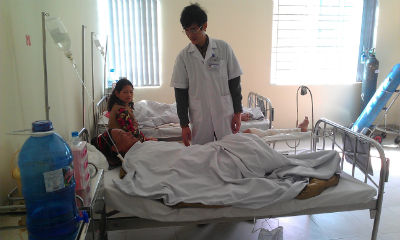 A blood donation event with people donating blood.2