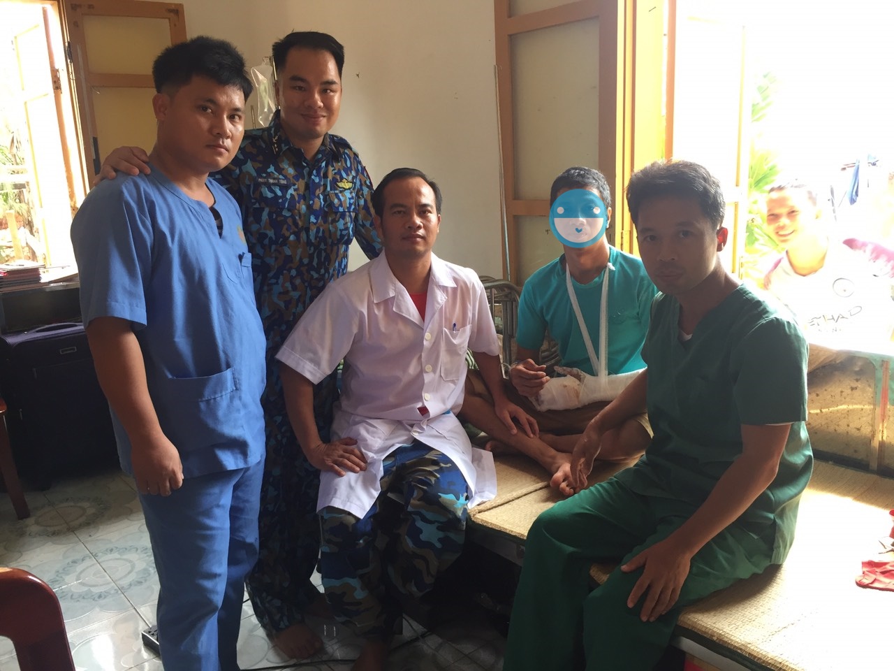 A blood donation event with people donating blood.2