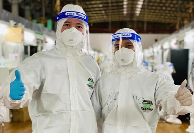 A blood donation event with people donating blood.2